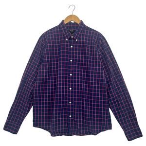 Jack Spade Shirt Mens Extra Large Blue Red Plaid Button Down Long Sleeve Cotton